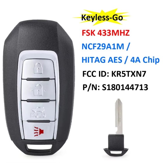 Infiniti Q50 Q60 4 Button Smart Key 2019-2022 For KR5TXN7 | Aftermarket